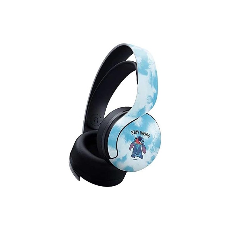 Skinit Decal Gaming Skin Compatible avec le casque sans fil Pulse 3D pour PS5 - Design Disney Lilo et Stitch Stay Weird sous lic