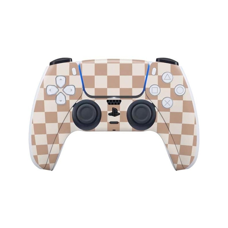 Skinit Decal Gaming Skin Compatible avec la manette PS5 - Motif à carreaux neutres