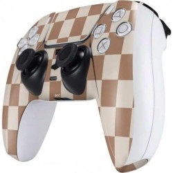 Skinit Decal Gaming Skin Compatible avec la manette PS5 - Motif à carreaux neutres