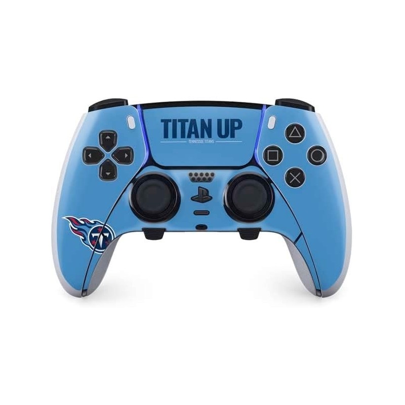 Skinit Decal Gaming Skin Compatible avec le contrôleur PS5 DualSense Edge Pro - Conception de la devise de l'équipe NFL Tennesse