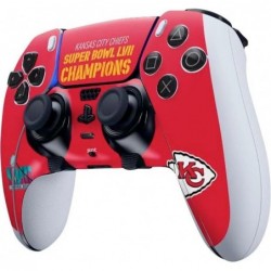 Skinit Decal Gaming Skin Compatible avec le contrôleur PS5 DualSense Edge Pro - Design officiel NFL Kansas City Chiefs Super Bow