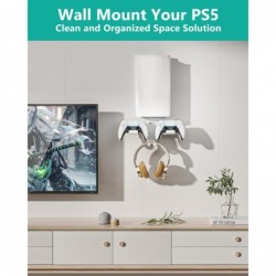 Kit de montage mural WALI pour toutes les PS5, support mural en acier pour PlayStation 5 avec 2 supports de contrôleur détachabl