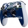 Skinit Decal Gaming Skin Compatible avec le contrôleur PS5 DualSense Edge Pro - Design de bloc de zone Seattle Seahawks sous lic