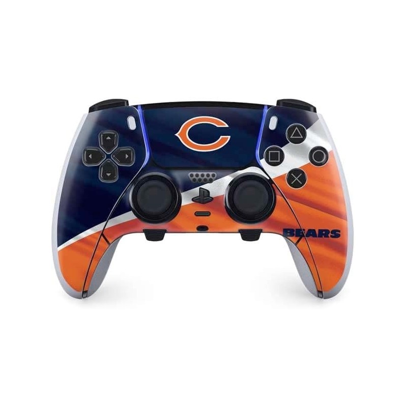 Skinit Decal Gaming Skin Compatible avec le contrôleur PS5 DualSense Edge Pro - Design officiel des Chicago Bears de la NFL