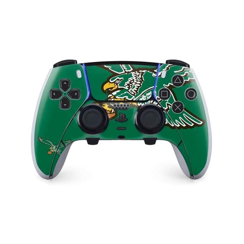 Skinit Decal Gaming Skin Compatible avec le contrôleur PS5 DualSense Edge Pro - Conception de logo rétro des Philadelphia Eagles