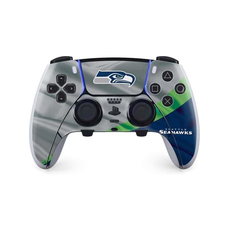 Skinit Decal Gaming Skin Compatible avec le contrôleur PS5 DualSense Edge Pro - Design sous licence officielle NFL Seattle Seaha