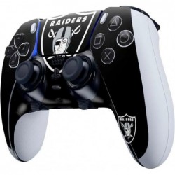 Skinit Decal Gaming Skin Compatible avec le contrôleur PS5 DualSense Edge Pro - Design de grand logo NFL Las Vegas Raiders sous 