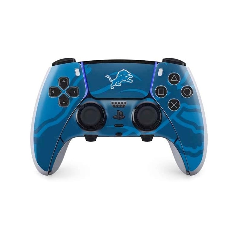 Skinit Gaming Decal Skin compatible avec le contrôleur PS5 DualSense Edge Pro - Design double vision des Detroit Lions de la NFL