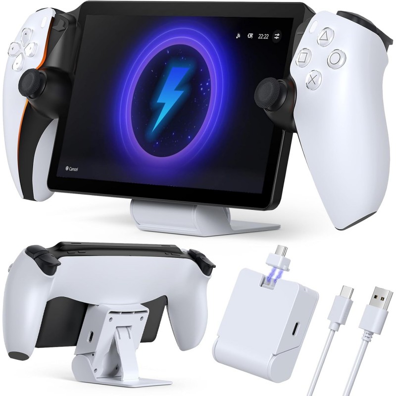 Station de chargement magnétique portable Auarte pour accessoires PlayStation Portal, support de chargement pliable pour console