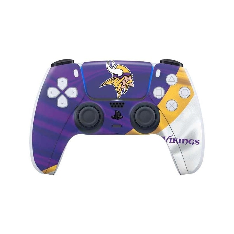 Skinit Decal Gaming Skin compatible avec le contrôleur PS5 - Design sous licence officielle NFL Minnesota Vikings