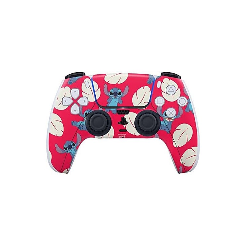 Skinit Decal Gaming Skin Compatible avec PS5 et Compatible avec le contrôleur DualSense PS5 Digital Edition - Motif Disney Stitc