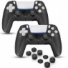 FAMOMI Skin pour manette PS5, étui de protection antidérapant en silicone souple pour manette PlayStation 5, lot de 2 avec 8 cap