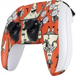 Skinit Decal Gaming Skin Compatible avec le contrôleur PS5 - Motif imprimé du personnage Disney L'Étrange Noël de Monsieur Jack 