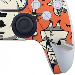 Skinit Decal Gaming Skin Compatible avec le contrôleur PS5 - Motif imprimé du personnage Disney L'Étrange Noël de Monsieur Jack 