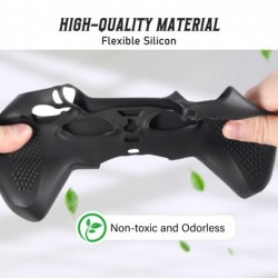 FAMOMI Skin pour manette PS5, étui de protection antidérapant en silicone souple pour manette PlayStation 5, lot de 2 avec 8 cap