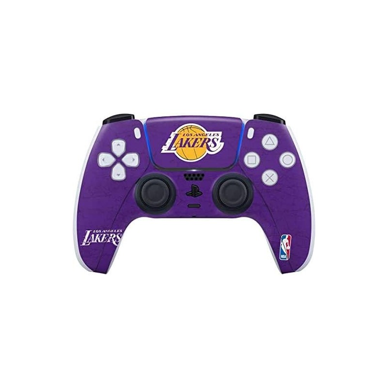 Skinit Decal Gaming Skin Compatible avec le contrôleur PS5 - Logo principal violet des Los Angeles Lakers de la NBA sous licence