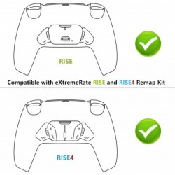 Coque arrière redessinée en caoutchouc noir pour manette PS5 Kit de reprogrammation eXtremerate Rise & RISE4 - Contrôleur et car