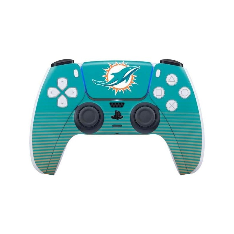 Skinit Decal Gaming Skin Compatible avec le contrôleur PS5 - Design Breakaway des Miami Dolphins sous licence officielle de la N