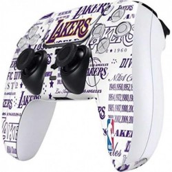 Skinit Decal Gaming Skin Compatible avec le contrôleur PS5 - Design historique Blast NBA LA Lakers sous licence officielle