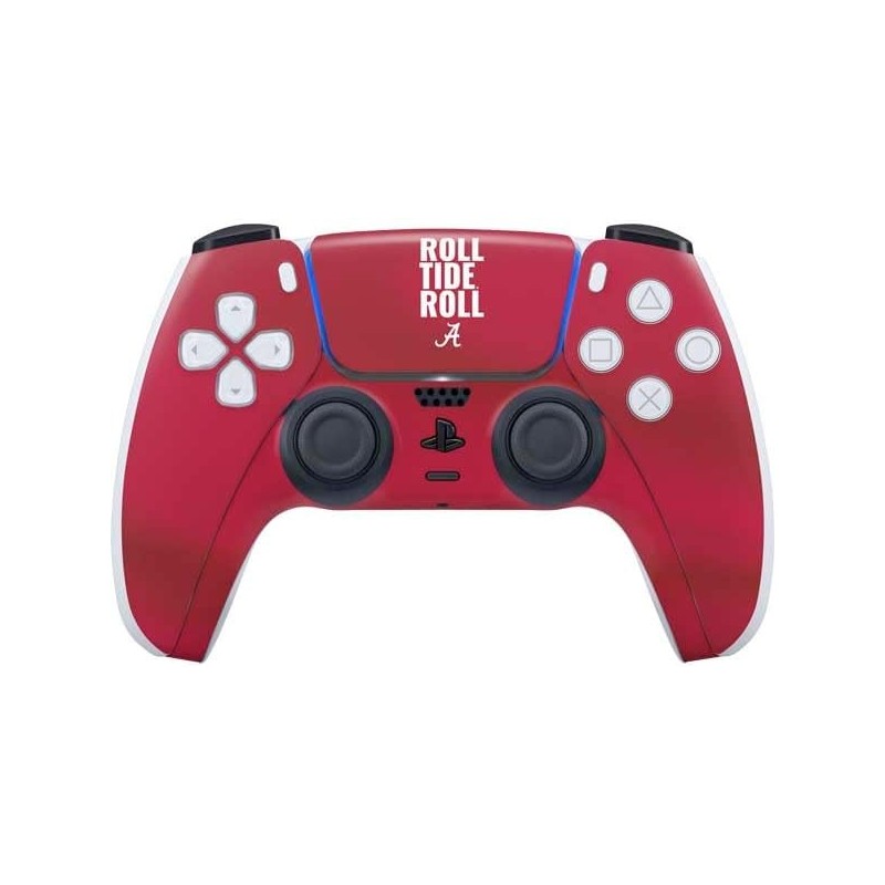 Skinit Decal Gaming Skin Compatible avec le contrôleur PS5 - Design Roll Tide Roll sous licence officielle de l'Université d'Ala