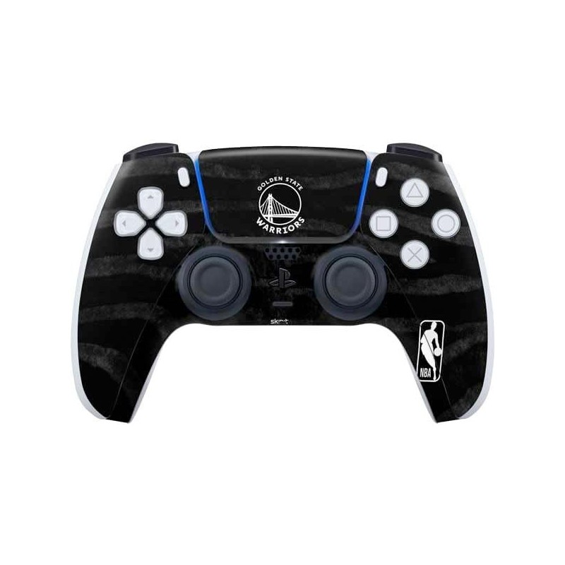 Skinit Decal Gaming Skin Compatible avec le contrôleur PS5 - Motif imprimé animal noir Golden State Warriors NBA sous licence of