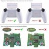 Coque de rechange WPS pour pavé tactile, joysticks, Dpad R1 L1, boutons complets avec anneaux d'accentuation pour manette PS5 Pl