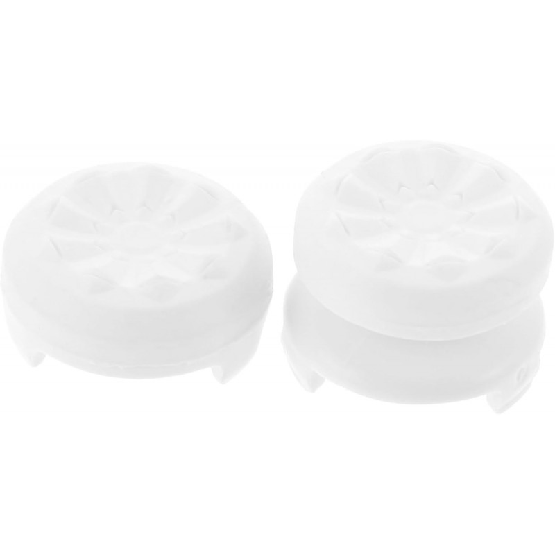 HOMSFOU Lot de 2 poignées de pouce pour manette de jeu PS4PS5 Blanc