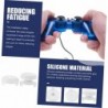 HOMSFOU Lot de 2 poignées de pouce pour manette de jeu PS4PS5 Blanc