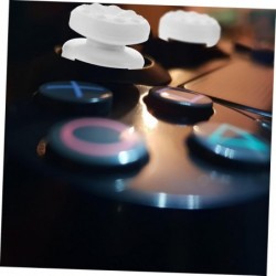 HOMSFOU Lot de 2 poignées de pouce pour manette de jeu PS4PS5 Blanc