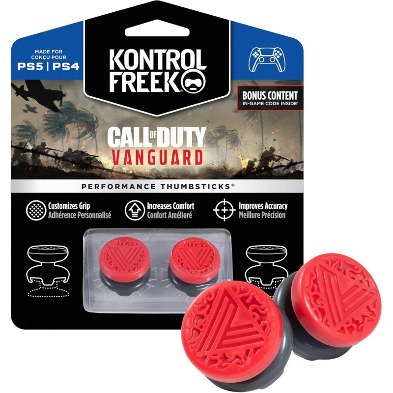 Manettes de jeu KontrolFreek Call of Duty: Vanguard Performance pour PlayStation 4 (PS4) et PlayStation 5 (PS5) | 2 High-Rise, H