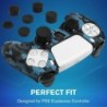 Étui de protection en silicone antidérapant Fosmon compatible avec le contrôleur Sony PS5 (2 pièces – camouflage noir/bleu) Hous