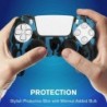 Étui de protection en silicone antidérapant Fosmon compatible avec le contrôleur Sony PS5 (2 pièces – camouflage noir/bleu) Hous