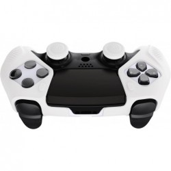 PlayVital Ninja Edition Coque en silicone antidérapante à moitié recouverte pour manette PS5 Edge, étui de protection ergonomiqu