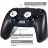 Extension de joystick FPS et housse de poignée en caoutchouc et silicone texturée pour manette PS5 et PS4 (Joker White)