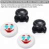 Extension de joystick FPS et housse de poignée en caoutchouc et silicone texturée pour manette PS5 et PS4 (Joker White)