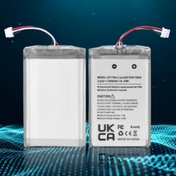 Batterie pour contrôleur PS5, 2 packs 3,65 V 5000 mAh Li-ion LIP1708 Batterie de remplacement compatible avec le contrôleur sans