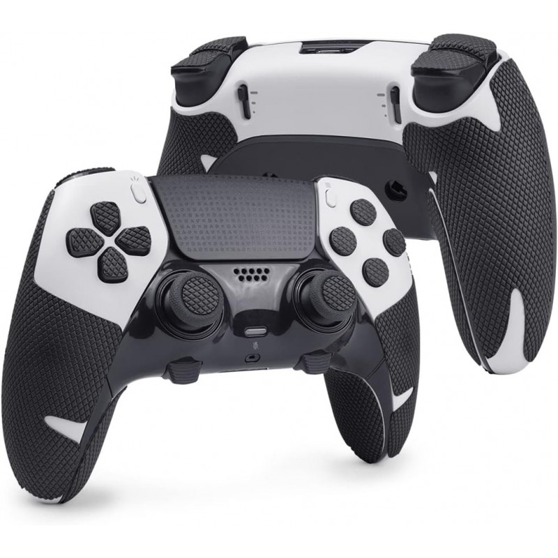 Poignées de manette compatibles avec PlayStation 5 DualSense Edge, kit de peau texturée antidérapante et absorbante de la transp