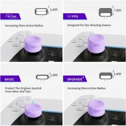 ELETIUO Lot de 8 poignées de pouce ergonomiques FPS compatibles avec PlayStation 4 (PS4), manette PlayStation 5 (PS5), capuchons