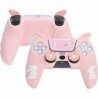 GeekShare Ensemble de skins pour manette PS5, étui de protection en silicone souple pour manette sans fil PS5 avec 2 capuchons d