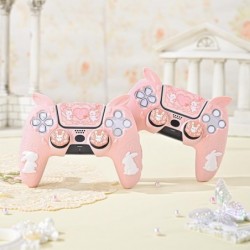 GeekShare Ensemble de skins pour manette PS5, étui de protection en silicone souple pour manette sans fil PS5 avec 2 capuchons d