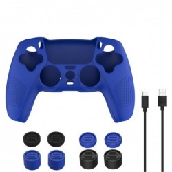 Kit d'accessoires pour manettes PS5 DualSense - Surge Starterpack, étui de protection pour manette, poignées pour manette, poign