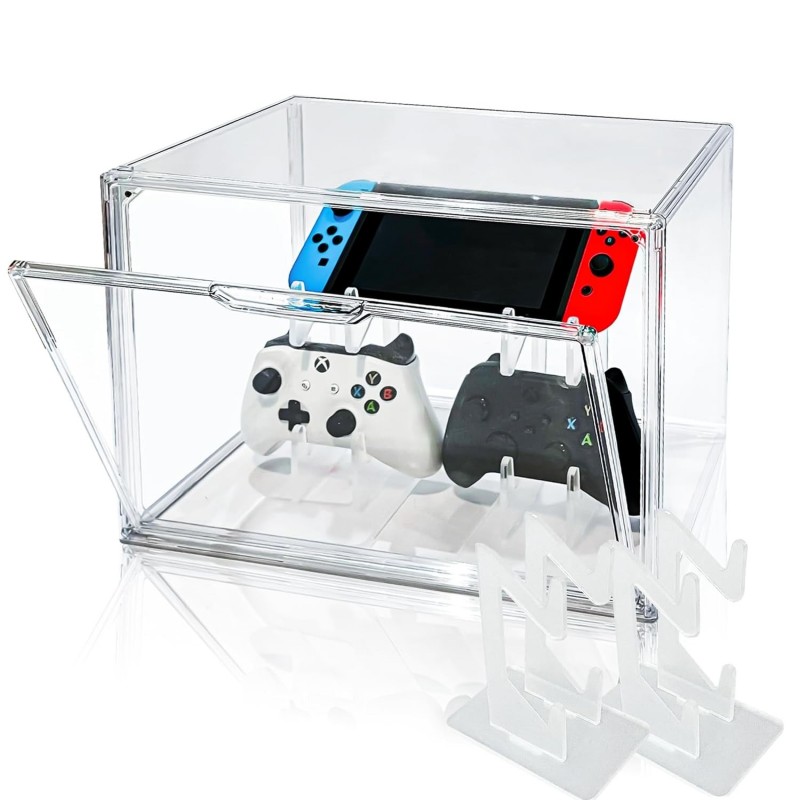 BOHOIDEE Support universel double pour manette PS4 PS5 Xbox ONE Switch, support de casque, vitrine en acrylique transparent et s