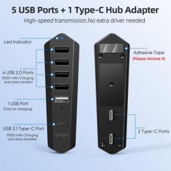 Hub USB 6 ports uniquement pour console PS5 Slim Disc ＆ Digital 2023, extension de port USB supplémentaire haute vitesse pour ac