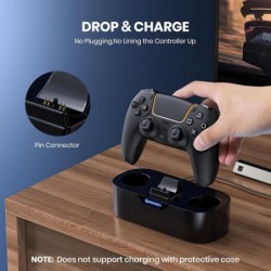 Station de charge pour contrôleur PS5 NEWDERY, station de charge rapide pour contrôleurs PlayStation 5, support de charge de rem