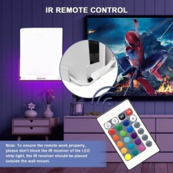 Support mural NexiGo PS5 (toutes versions) avec lumière LED RVB - Support mural pour console Playstation 5 (disque et numérique)