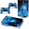 Autocollant en vinyle pour console et contrôleurs PS5 Disk Edition - Blue Grimace