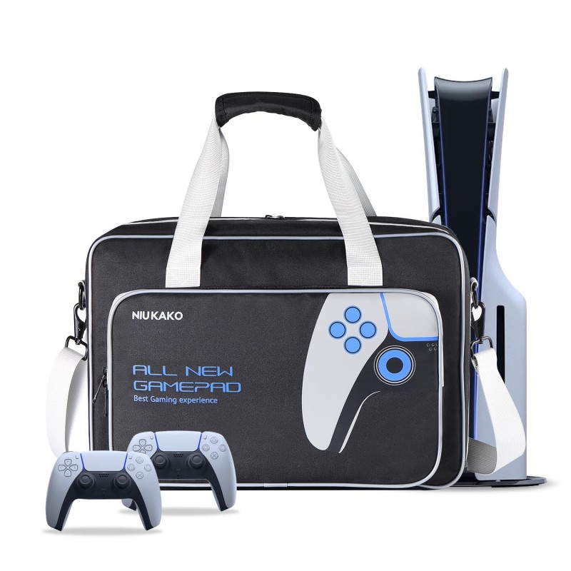 Niu Kako Étui de transport pour PS5 Étui de voyage pour PS5 Sac de protection adapté à la console PS5 Disc/Digital/Slim Edition,