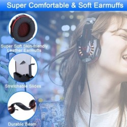 Casque de jeu stéréo BlueFire pour PS4, PS5, PC, Xbox One, casque supra-auriculaire antibruit avec micro, lumière LED, basses su