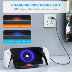 Support de charge FASTSNAIL pour lecteur à distance PS Portal, station de charge portable avec 14 modes d'éclairage RVB et câble