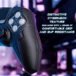 PlayVital Silicone Grip Skin pour manette PS5 - Antidérapant | Matériau en silicone de qualité supérieure Design futuriste Cyber